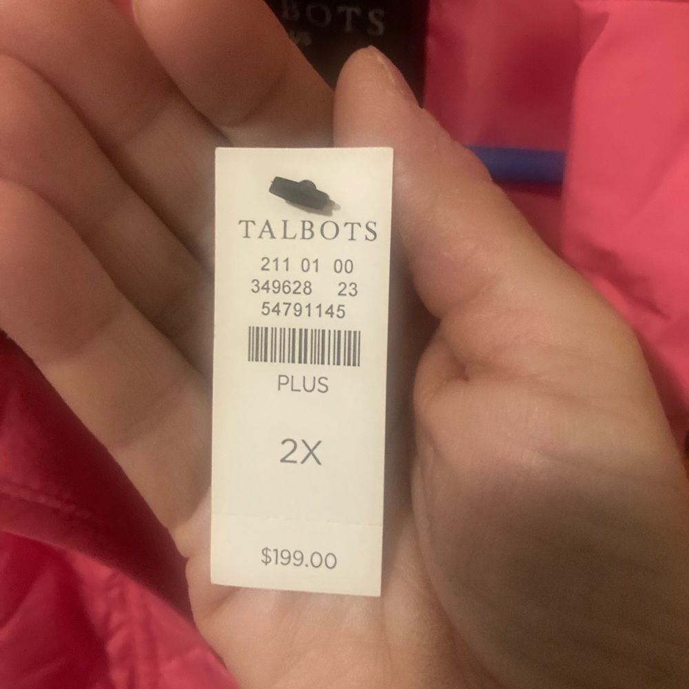 Talbots Coral Quilted Puffer Jacket - Picture 3 of 4